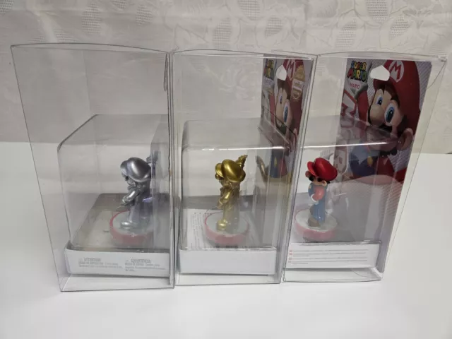 amiibo Mario Gold Edition + Silver Edition + Super Mario NEU/OVP 3