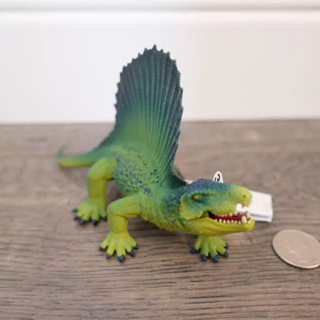Schleich Dimetrodon Green Dinosaur Figure 15011 NEW Moving Jaw!