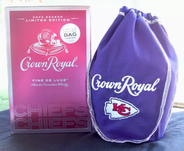 CROWN ROYAL KANSAS City Chiefs 2023 Season Limited Edition Box And Bag