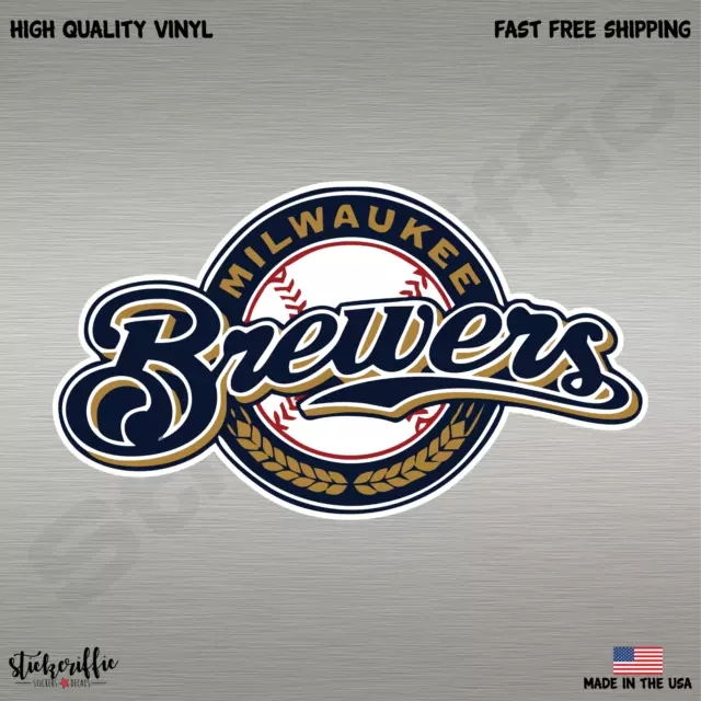 Milwaukee Brewers MLB Baseball Color Logo Sports Decal Sticker-Free Shipping