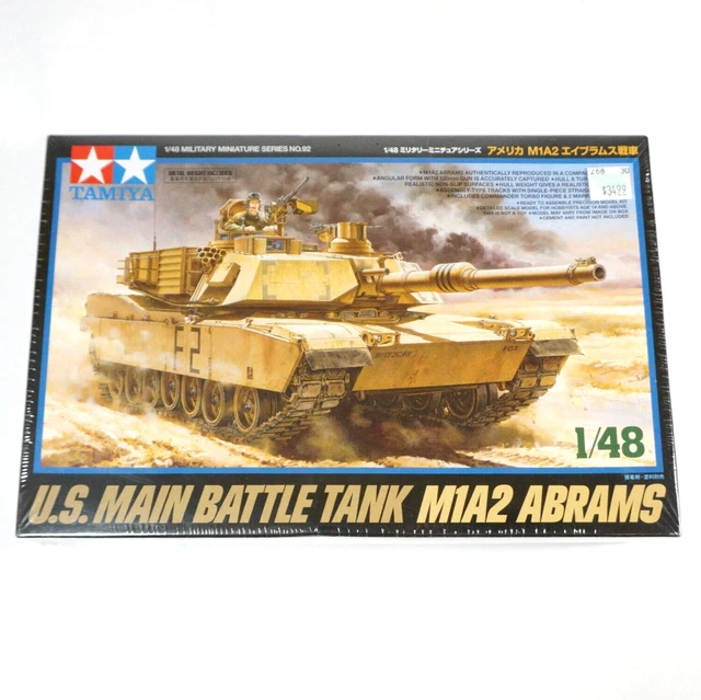 TAMIYA 1/48 M1A2 Abrams U.S. Main Battle Tank Plastic Model Kit 32592 ...
