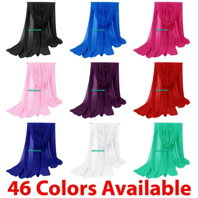 Chiffon Veils Belly Dance Scarf Neckerchief Hijab Tribal VOILE Bollywood Costume