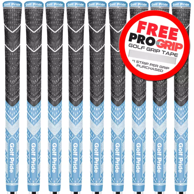 Golf Pride Multi Compound Team Standard Golfgriffe X 13 - Hellblau/Weiss