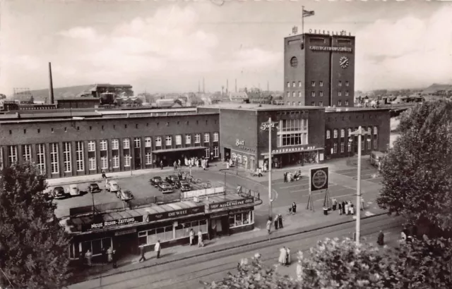 RPPC  Oberhausen Germany Train Railroad Station depot Photo Vtg Postcard B55