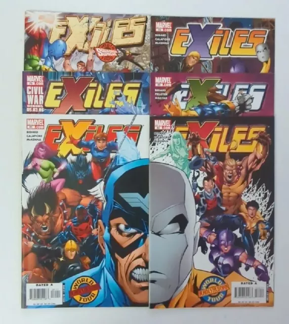 Run Of 6 2006 Marvel Exiles Comics #77-82 VF/NM