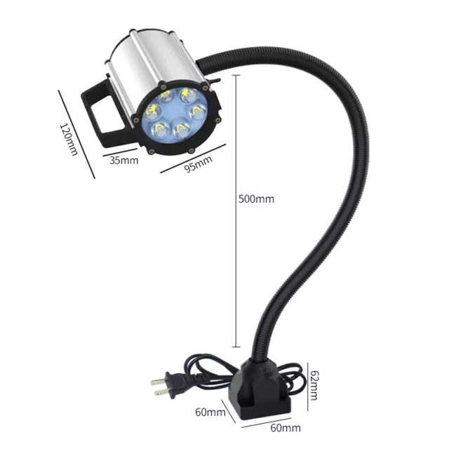 5500~6500K LED Work Light CNC Lathe Milling Machine Flexible Gooseneck Lamp New