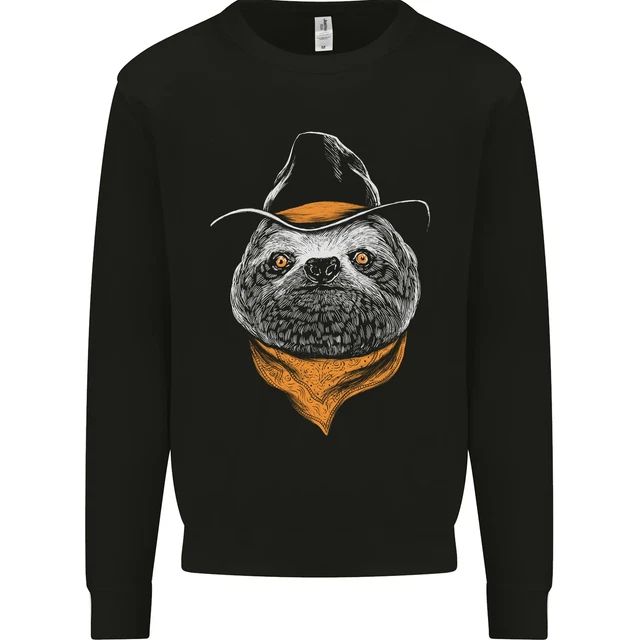 A Sloth Cowboy Kids Sweatshirt Jumper