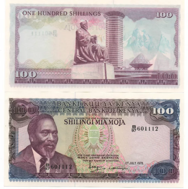 Kenya 100 Shillings 1978 Pick 18 Unc