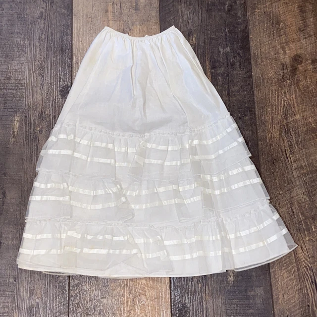 VINTAGE 50’s 60's Child’s Half Slip Crinoline Petticoat Singing Needles Girls  8