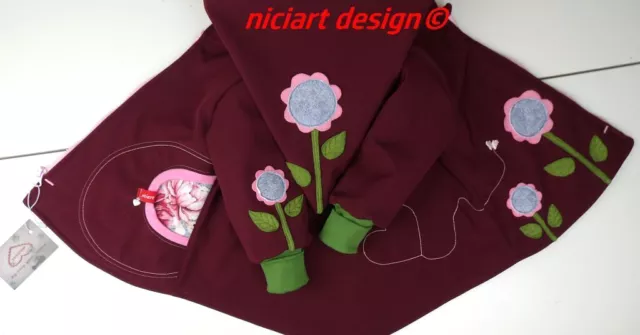 niciart design ♥H/W SOFTSHELLJACKE & JERSEYSTEPP FUTTER ♥SOFTSHELL JACKE BLUMEN