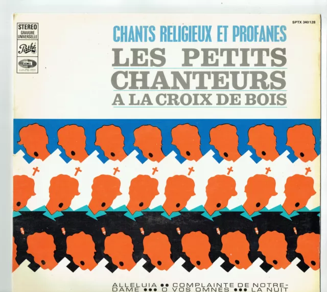 33T LES PETITS CHANTEURS CROIX DE BOIS Disque LP CHANTS RELIGIEUX ET PROFANES