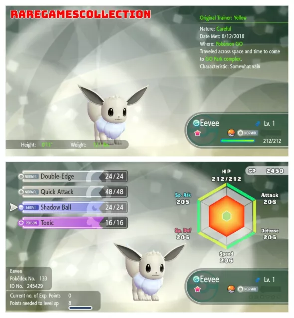 Pokemon Let's Go Pikachu & Eevee ✨ SHINY ✨6 IV MEGA Mewtwo X FAST DELIVERY