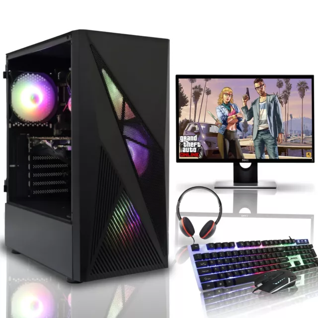 Fast Gaming PC Computer Bundle Intel Quad Core i5 16GB 1TB NVIDIA GT730 Window10