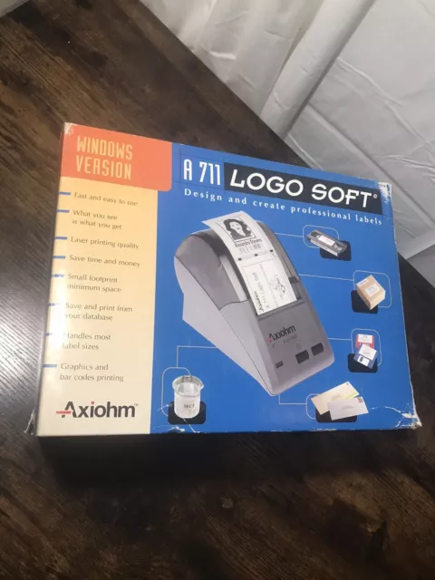 Axiohm SKGGP005 A711 Logo Soft Thermal Label Receipt Printer w/ Power Adapter