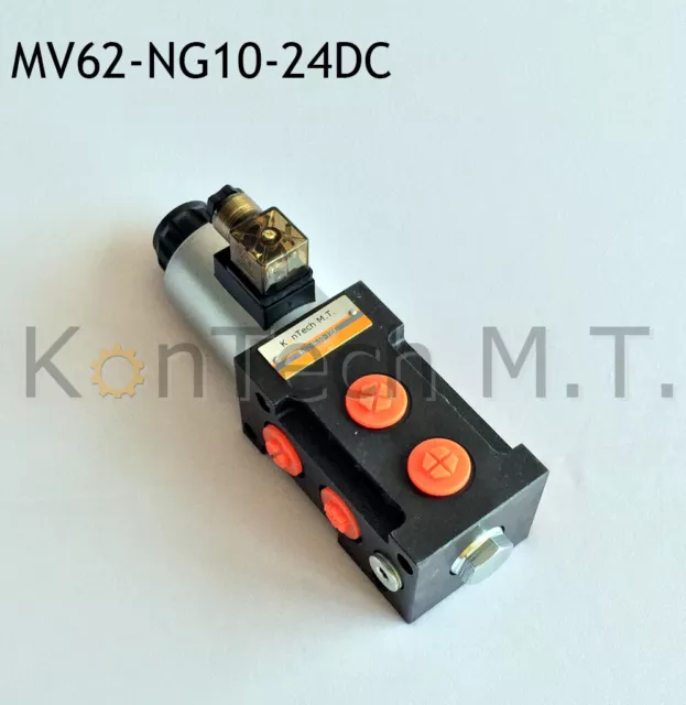 Magnetventil 6/2-Wegeventil NG10 24V DC - mit Leckölanschluss inkl. Stecker