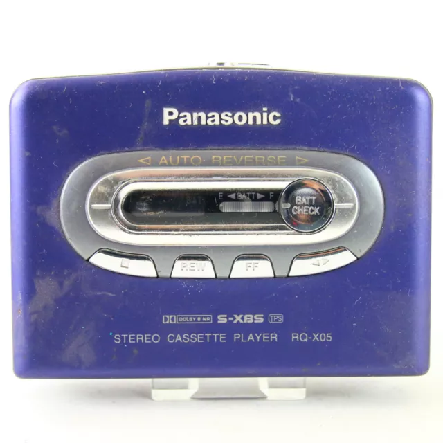 Tragbarer Cassette Player Recorder Panasonic RQ-X05 Blau Defekt