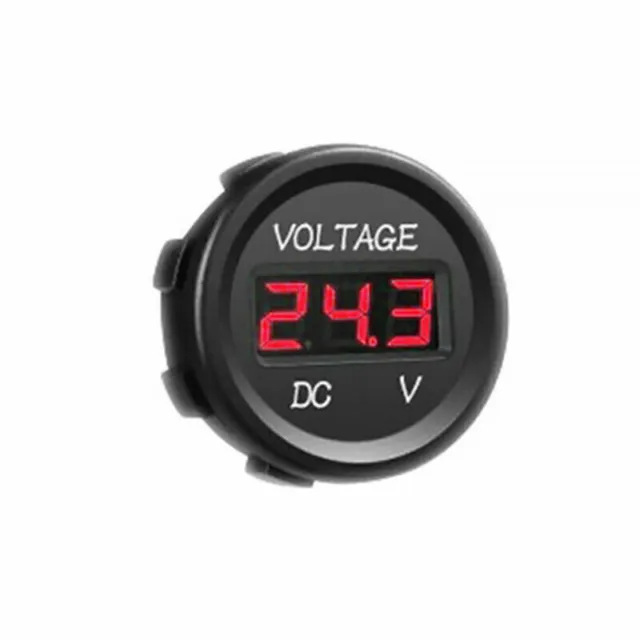LED Digital Voltmeter Panel Voltage Volt Meter Gauge 12V 24V Car Motorcycle