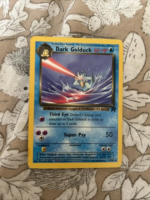 Gold Pokemon Cards Metal 1000 Pack Pokemon Dark Golduck Team Rocket Card -  1st Edition Uncommon Water Type Water Type Pokemon