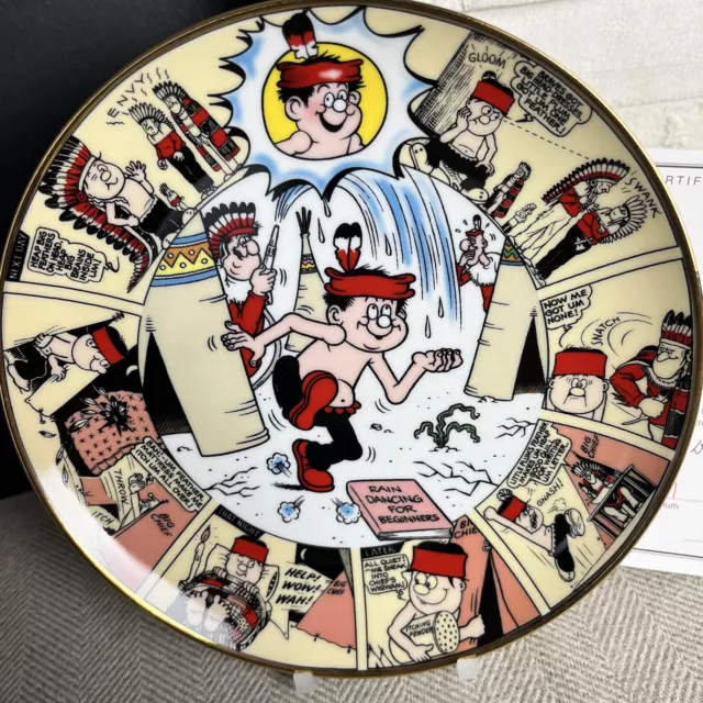 Danebury Mint Dennis The Menace Little Plum Official Beano Collectors Plate VGC 2