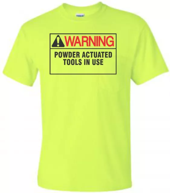 FUNNY SAFETY GREEN hi vis construction ANSI short sleeve t shirt biker 15.50 PicClick