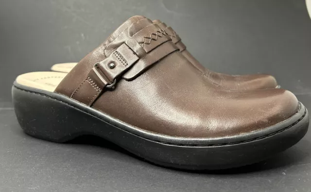 CLARKS SHOES DELANA Abbey Mule Slip On Brown Womens Leather Size 10 59.97 PicClick