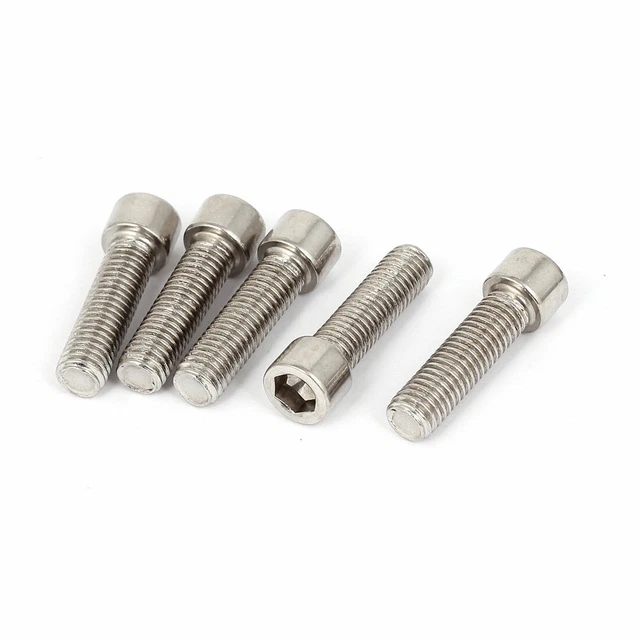 M10 x 35mm 304 Stainless Steel Hex Socket Head Cap Screws Bolts DIN 912 5pcs