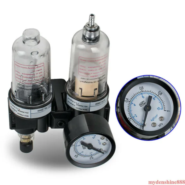 1/4" Air Pressure Compressor Regulator Oil/Water Separator Trap Tools Filter