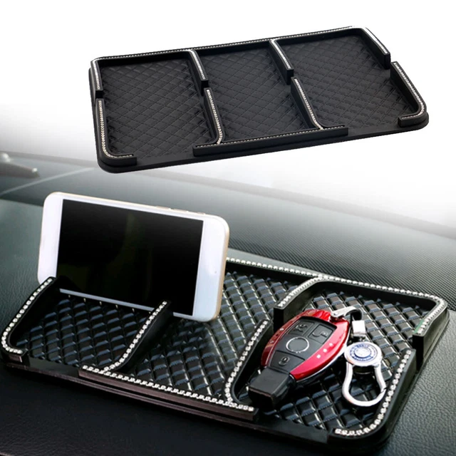 Multifunction Car Dashboard Anti-slip Mat Phone Key Holder  Shiny Rhinestone Mat