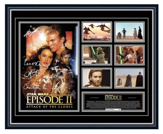 Star Wars Episode Ii Attack Of The Clones 2002 Signed L/E Framed Memorabilia
