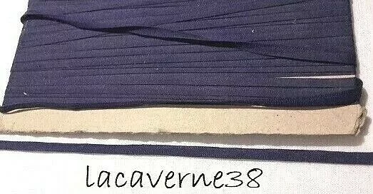 1/3m Ruban coton 5mm bleu marine couture mercerie