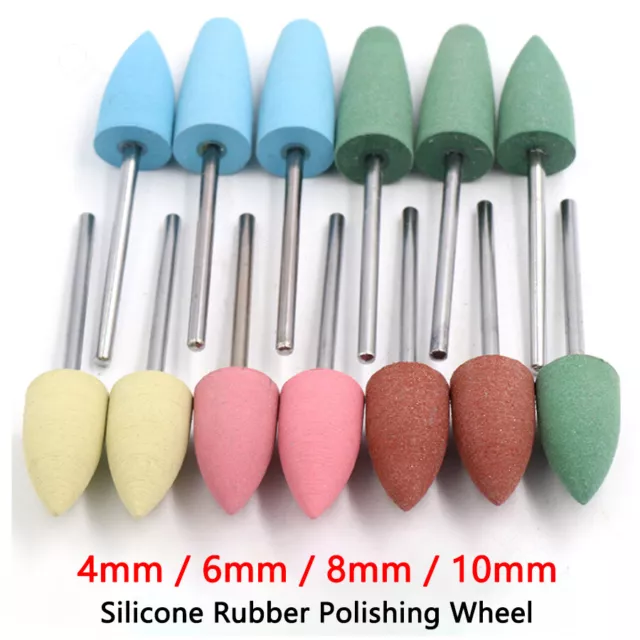 2.35mm Silicone Rubber Polishing Burr Point Abrasive Grinding Wheel For Dremel
