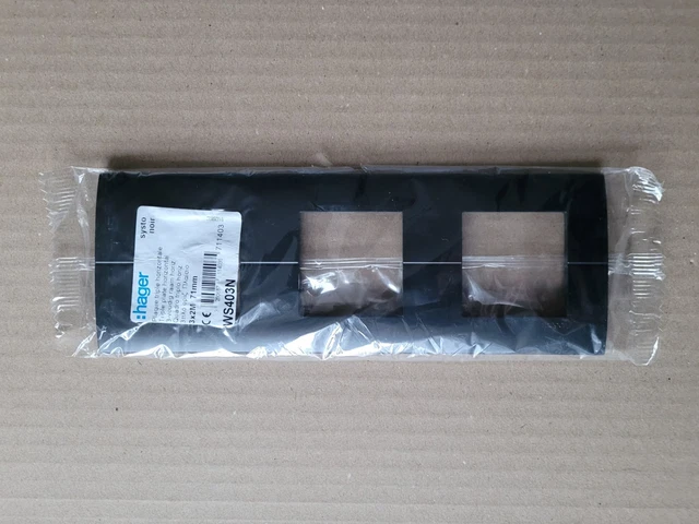 Plaque Hager Gallery - Horizontale - 1 module - Titane