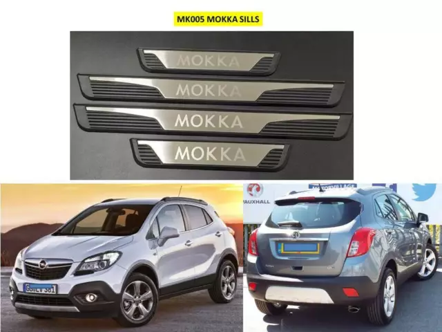VAUXHALL MOKKA Door Sill Scuff Protector Plates Logo Aftermarket