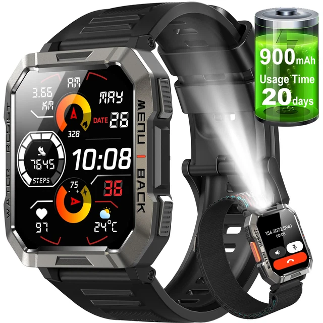 Militär Smart Watch Herren Smartwatch Mit Blutdruckmessung Sportuhren