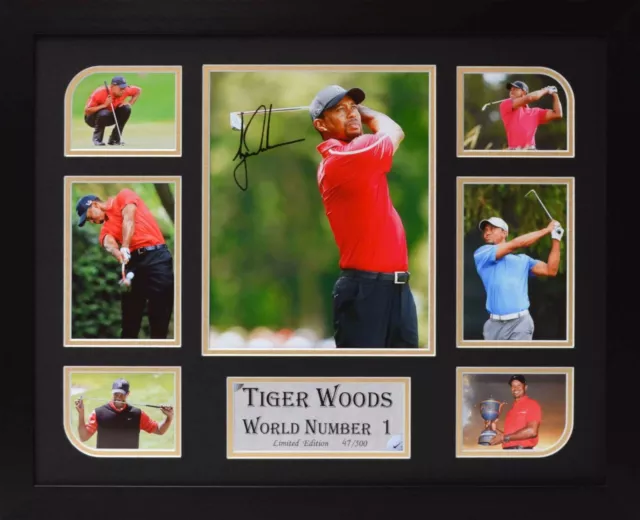 Tiger Woods Limited Edition Framed Signed Memorabilia