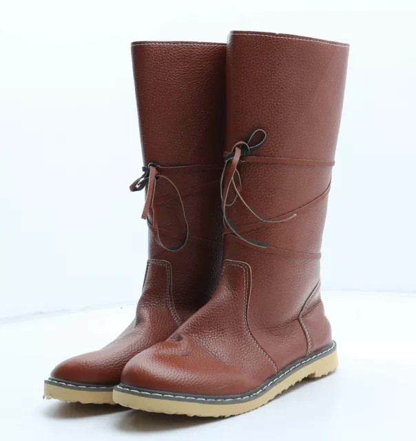 Preworn Womens Brown Synthetic Bootie Boot UK EU - Estimated UK Size 7