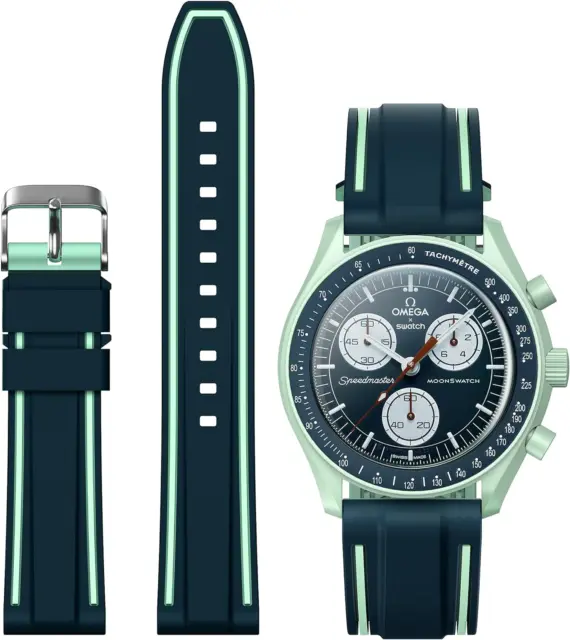 Cinturino per Omega X Swatch Moonswatch/Rolex Orologio/Seiko Orologio 20 Mm, Sga