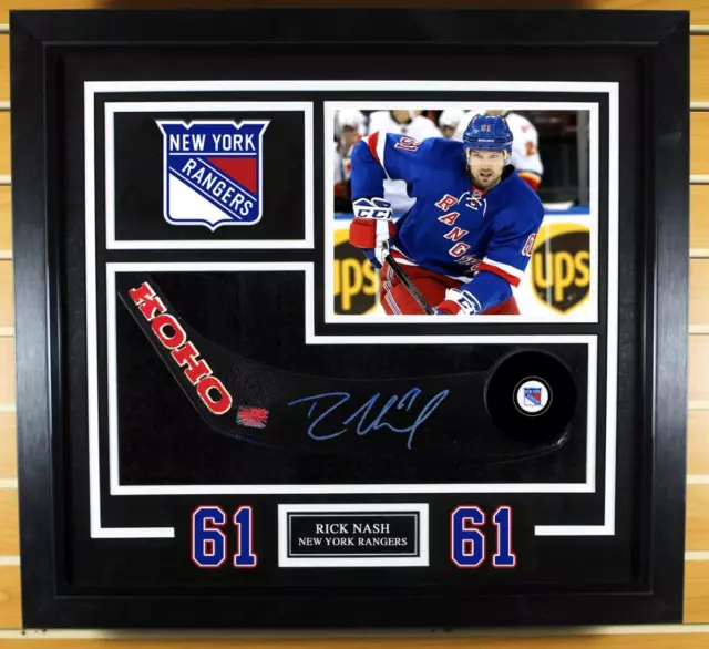 Rick Nash New York Rangers Signed Autographed Stick Blade Frame Display B