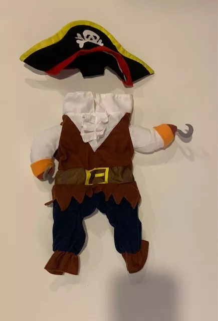 Disfraz pirata con brazos rellenos gancho manos perro pequeño gato Halloween