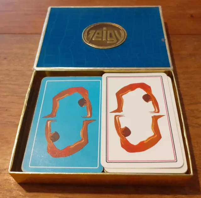 VEIGY Vintage Waddingtons Playing Cards 2 Sets Packs Original Box