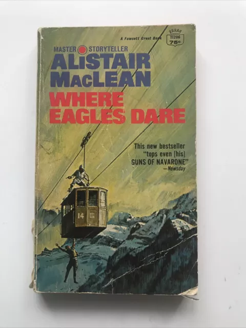VTG “Where Eagles Dare” By Alistair MacLean 1st Fawcett Crest Printing Paperback