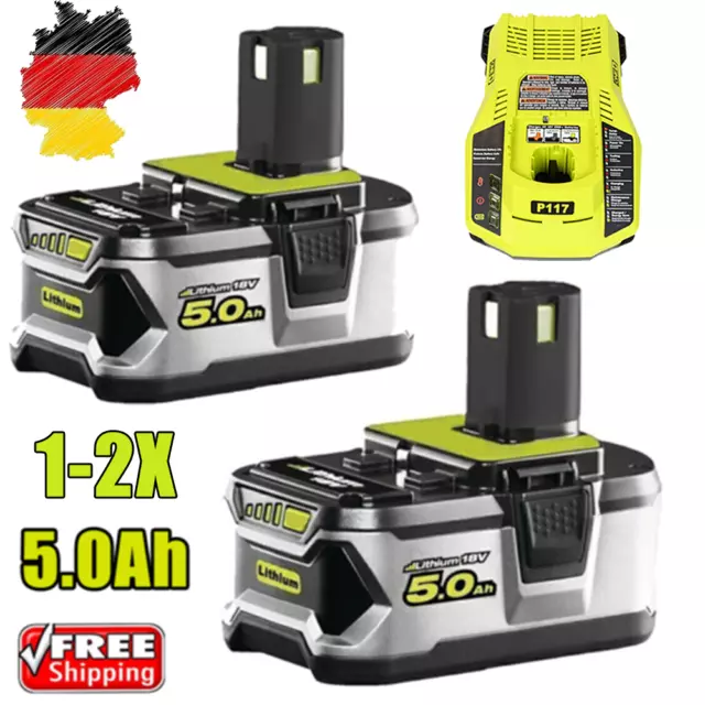 18V 5.0Ah TOOLS Akku für RYOBI One Plus Lithium RB18L50 Or P108 P104 Batteries