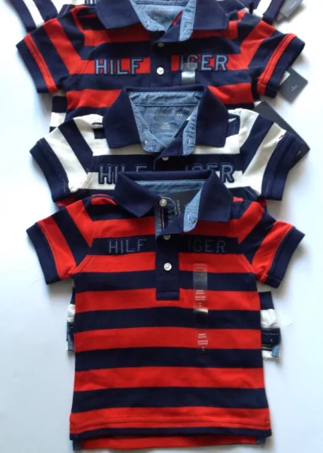 Tommy Hilfiger Baby Boys Cotton Polo T Shirt striped 3-6,6-9,9-12,12-18m