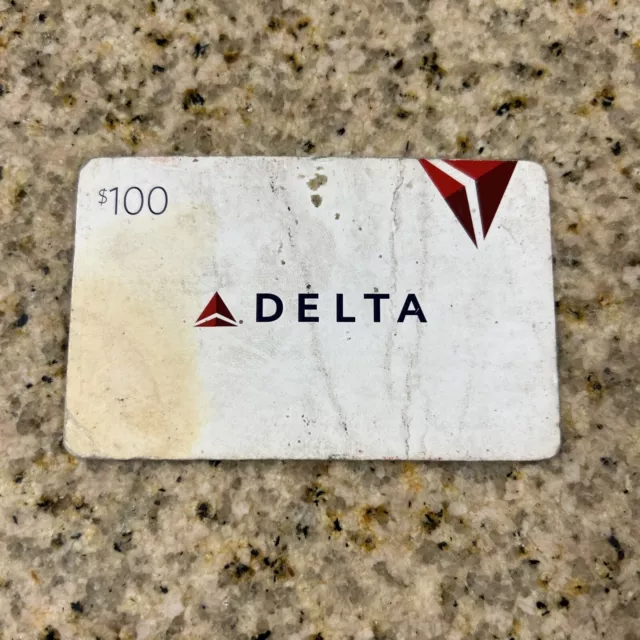 $100 Delta Airlines Gift Card Physical Card Mailed Only Free Shipping