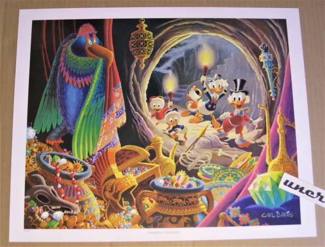 Carl Barks Kunstdruck: Dangerous Discovery - Scrooge + Donald Duck Art Print