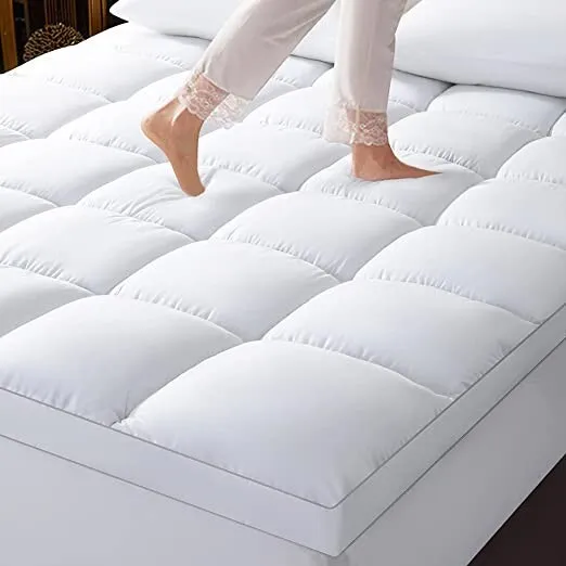 SONORO KATE Queen Mattress Topper Cooling Mattress Pad Cover White Queen 
