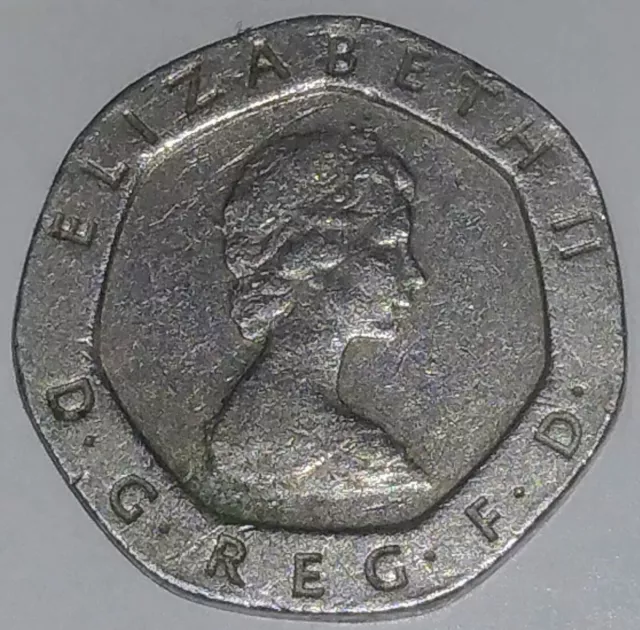 Error 1982  Twenty Pence  Elizabeth II DDO/DDR One Of A Kind....