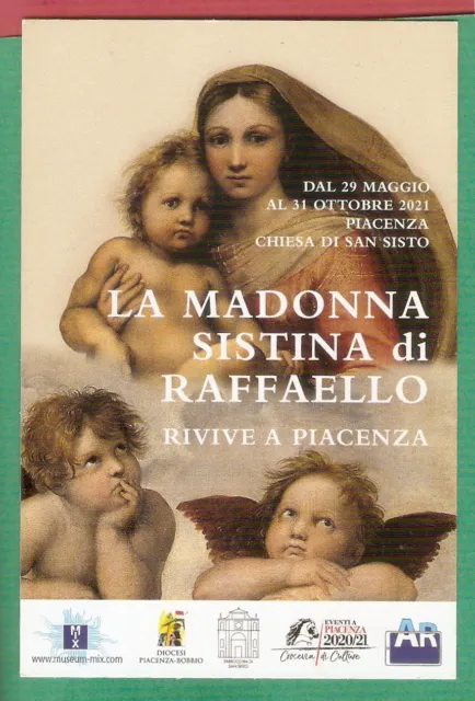 RAFFAELLO (RAPHAËL ) carte non postale PEINTRE expo Piacenza(Chiesa di San Sisto