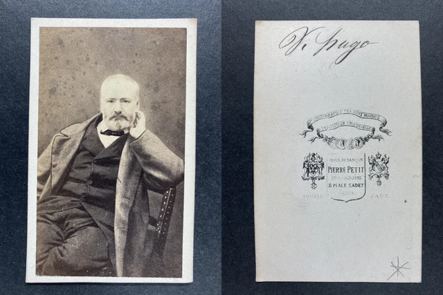Carte De Visite Vintage Victor Hugo Par Carjat Paris - Tirage Albuminé Circa 1877