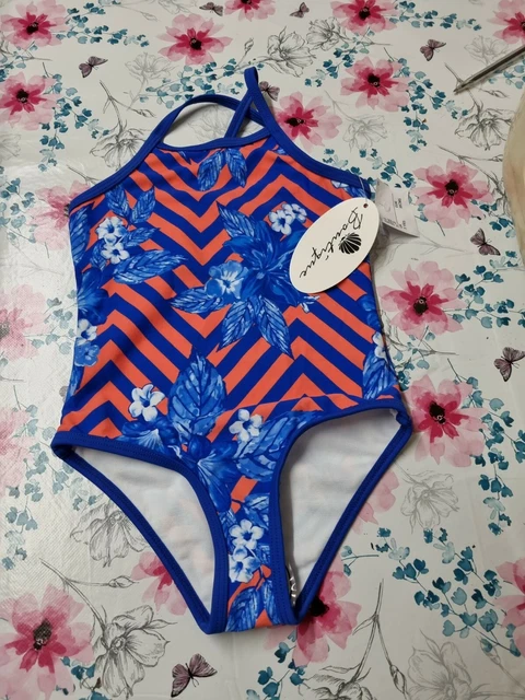 GIRLS BNWT MULTICOLOURED FLORAL SWIMSUIT SWIMMING COSTUME 3-4 yrs BY Boutique